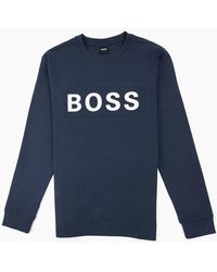 BOSS - Salbo 1 Printed Logo Sweatshirt 410 - Lyst