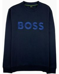 BOSS - Salbo 1 Contrast Logo Relax Fit Sweatshirt 402 - Lyst