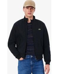 Lacoste - Water-Repellent Twill Harrington Jacket - Lyst