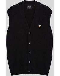 Lyle & Scott - Cotton Merino Button Through Vest - Lyst