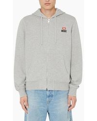 DIESEL - S Girk Felpa Hoodie Zip Up Regular Fit Sweat Hooded Jacket Logo - Lyst