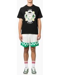 CASABLANCA - T Shirts Le Joueur Printed Short Sleeve Crew Neck Summer Tee - Lyst