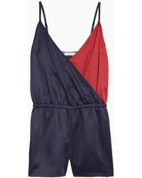 Tommy Hilfiger - Colour-blocked Spaghetti Straps Playsuit - Lyst