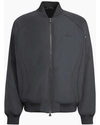 adidas - Teamgeist Solid Patterned Zipped Pocket Mock Neck Ribbed Cuff Bomber Jacket - Lyst