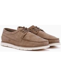 Ben Sherman - Soho Suede Stone Lace-Up Shoes - Lyst