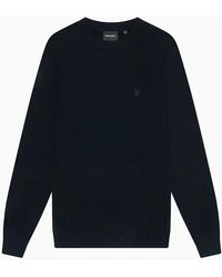 Lyle & Scott - Lyle & Scott Tonal Eagle Lambswool Crew Neck Jumper - Lyst