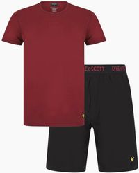 Lyle & Scott - Lounge Sets Shorts T-Shirt Sleepwear Half Pant Sport New Set - Lyst