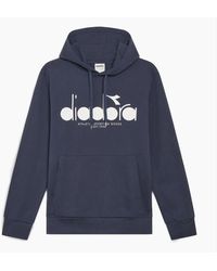 Diadora - Hoodie Logo Denim - Lyst