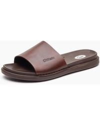 Base London - London Albany Leather Slides - Lyst