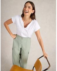 White Stuff - Nelly Embroidered Tee Brilliant - Lyst
