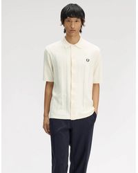 Fred Perry - Tonal Vertical Stripe Polo Shirt - Lyst