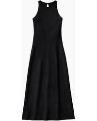 Ro&zo - Racer-Neck Tie Back Dress With Linen - Lyst