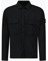 Stone Island - Organic Cotton Ripstop Overshirt - Lyst