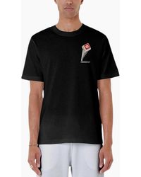 CASABLANCA - T Shirts Leaning Column Regular Fit Crew Neck Summer Cotton Top - Lyst