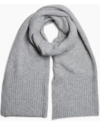 Pieces - Ribbed Knit Scarf - Lyst