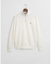 GANT - Regular Fit Shield Logo Half Zip Sweatshirt - Lyst