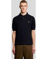 Lyle & Scott - Lyle & Scott Linen Blend Short Sleeve Knitted Polo - Lyst