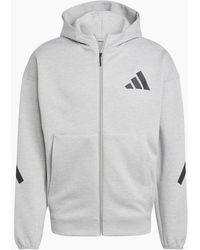 adidas - Z.N.E. Hooded Neck Long Sleeve Sweatshirt - Lyst
