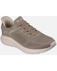 Skechers - Bobs Sport Squad Chaos Solid Step Textile Dark Taupe Standard Trainers - Lyst