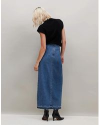 Ro&zo - Petite Denim Split Front Maxi Skirt - Lyst