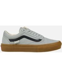 Vans - Leather Lace-Up Rubber Sole Sneakers - Lyst