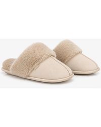 Totes - Toasties Velour Mule Slippers Mules Natural - Lyst