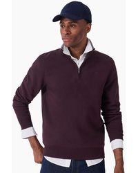 Crew - Classic Half Zip Sweatshirt - Lyst