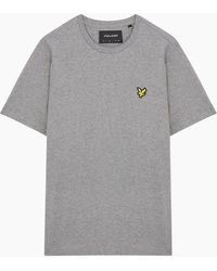 Lyle & Scott - Lyle & Scott Plain Embroidered Crew Neck T-Shirt - Lyst