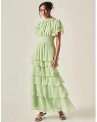 James Lakeland - Tiered Ruffle Maxi Dress – Sage - Lyst