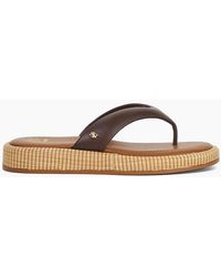 Dune - Lo Laike Textured Toe Post Sandals - Lyst