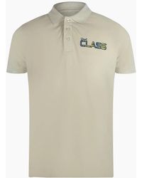 Roberto Cavalli - Cavalli Class Vibrant Floral Logo Sand Polo Shirt - Lyst