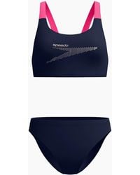 Speedo - Ladies Boom Solid Leaderback Two-Piece Swimsuit - Lyst