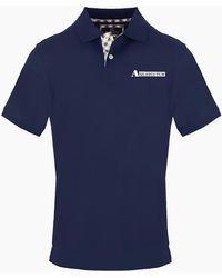 Aquascutum - Collared Neck Short Sleeve Polo Shirt - Lyst
