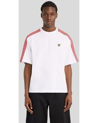 Lyle & Scott - Stripe Taped Cotton T-Shirt - Lyst