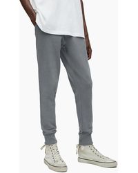 AllSaints - All Saints Raven Slim Fit Sweatpants Fleece Bottoms Casual Cuffed Cotton - Lyst