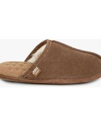 Totes - Isotoner Memory Foam Mule Slippers Tan - Lyst