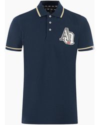Aquascutum - Aq 1851 Embroidered Tipped Polo Shirt - Lyst