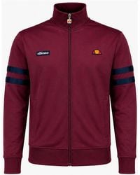 Ellesse - Roma Track Top Jacket Burgundy - Lyst