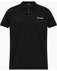 DSquared² - Logo Print Piqué Polo Shirt - Lyst