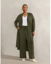 Live Unlimited London - Khaki Lightweight Supersoft Straight Leg Pant - Lyst