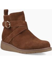 Hush Puppies - Lyra Suede Dark Tan Boots - Lyst