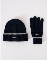 GANT - Essential Beanie & Gloves Set - Lyst