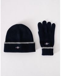 GANT - Essential Beanie & Gloves Set - Lyst