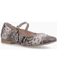 Hush Puppies - Pasha Leather Snake Flats - Lyst
