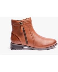 Hush Puppies - Scarlett Leather Ankle Boots Tan - Lyst