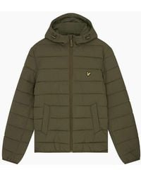 Lyle & Scott - Lyle & Scott Branded Hooded Puffer Jacket - Lyst