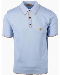 Gabicci - Lineker Knitted Polo Shirt Surf - Lyst