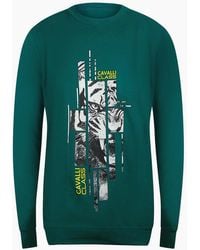 Roberto Cavalli - Cavalli Class Splintered Tiger Graphic Ottanio Sweatshirt - Lyst