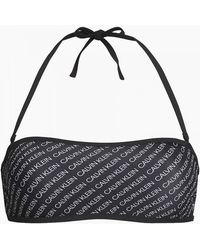 Calvin Klein - Bandeau Swim Top, Core Diagonal Logo - Lyst