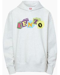 KENZO - Coloured Block Logo Hoodie - Lyst